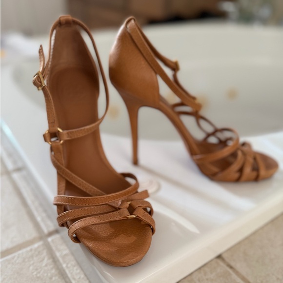 Tory Burch Tan Strappy Heels - Picture 2 of 5